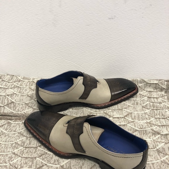 Emilio Franco shoes monk strap brown/beige captoe - Picture 3 of 4